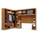 Ver imagem 2 de Guarda Roupa de Canto Modulado Casal Freijo Off White Batrol Freijo com Off White