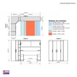 Guarda Roupa de Canto Modulado Casal Freijo Off White Batrol Freijo com Off White - 9 Guarda Roupa de Canto Modulado Casal Freijo Off White Batrol Freijo com Off White - 9
