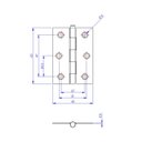 Ver imagem 2 de Kit 36 Dobradiça Preta Porta / Janela Pino Solto Real 2,5"