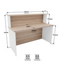 Ver imagem 6 de Balcão Atendimento Recepção Consultório 1400x600 Netmobil - Dubai/branco