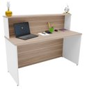 Ver imagem 4 de Balcão Atendimento Recepção Consultório 1400x600 Netmobil - Dubai/branco