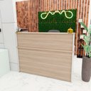 Ver imagem 1 de Balcão Atendimento Recepção Consultório 1400x600 Netmobil - Dubai/branco
