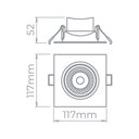 Ver imagem 3 de Spot de Led Embutir Stella Easy Par 20 Quadrado 7w Bivolt Branco 3000k Luz Amarela
