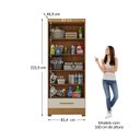 Ver imagem 3 de Armário Multiuso 100% MDF 2 Portas 1 Gaveta Smart Espresso Móveis Bege/Cinamomo/Off White