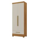 Ver imagem 2 de Armário Multiuso 100% MDF 2 Portas 1 Gaveta Smart Espresso Móveis Bege/Cinamomo/Off White