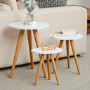 Ver imagem 1 de Conjunto 3 Mesinhas Pé Palito Centro Canto Criado Lateral Sofá Organizadora Casa Escritório Madeira