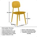 Ver imagem 4 de Conjunto Mesa de Jantar Redonda Eiffel Preta 100cm com 6 Cadeiras Itália - Amarelo