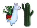 Ver imagem 1 de Enfeite e Decoração Vaso Cachepot Lhama e Cacto em Cerâmica