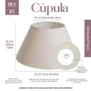 Ver imagem 2 de Cupula de Abajur 16x25x10cm Tecido Algodão Soquete Importado Ref 18