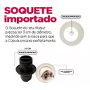 Ver imagem 4 de Cupula Abajur Luminária Cônica 16x25x10cm Tecido Algodão Soquete Importado Ref 18