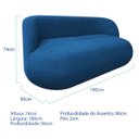 Ver imagem 3 de Sofá Nimbus 180cm Orgânico Luxo Sala Recepção 3 Lugares Linho