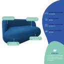 Ver imagem 4 de Sofá Nimbus 180cm Orgânico Luxo Sala Recepção 3 Lugares Linho