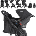 Ver imagem 3 de CARRINHO MASCOTE MELANGE + BEBÊ CONFORTO PRETO WHOOP - KIDDO