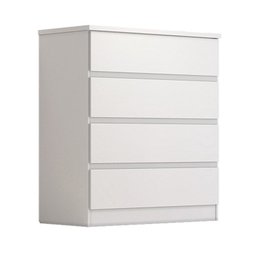 Dormitório Casal Completo Espelhado 3 Peças 3 Portas 18 Gavetas - Logan-branco - Móveis Novo Horizon - 3