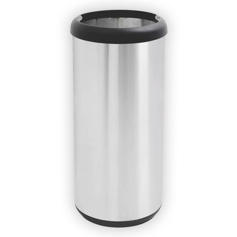 Lixeira Cápsula em Aço Inox sem Tampa 40 Litros Tramontina
