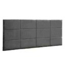 Ver imagem 1 de Painel Suspenso Cabeceira Luna 1,20m para Cama Viúva Solteirão Suede Cinza - Aurora Line