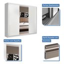 Ver imagem 7 de Guarda Roupa Casal 3 Portas de Correr e 3 Espelhos Evidence Minastex