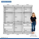 Ver imagem 6 de Guarda Roupa Casal 3 Portas de Correr e 3 Espelhos Evidence Minastex