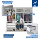 Ver mais imagens de Guarda Roupa Casal 3 Portas de Correr e 3 Espelhos Evidence Minastex