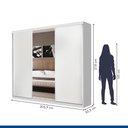 Ver imagem 5 de Guarda Roupa Casal 3 Portas de Correr e 3 Espelhos Evidence Minastex