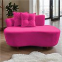 Ver mais imagens de Namoradeira Sofá Feijão Suria Orgânica Veludo Rosa Pink