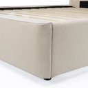 Ver mais imagens de Cama Queen Emaya com Cabeceira Estofada Aveludado 218cm x 180cm Bege Casavee