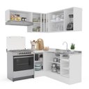 Ver imagem 5 de Cozinha 5 Peças com Rodapé Pérola Yescasa Azul/Branco