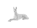 Ver imagem 1 de Escultura Estátua Peça Decorativa Cachorro Deitado 22cm:branco Brilho