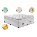 Ver imagem 3 de Cama Box + Colchão King 193x203 Molas Ensacadas Cama inBox Confort Snow Branco