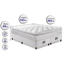 Ver imagem 2 de Cama Box + Colchão King 193x203 Molas Ensacadas Cama inBox Confort Snow Branco