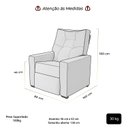 Ver imagem 6 de Poltrona Leone do Pai Reclinável de Descanso Confortável para Sala Veludo