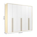 Ver imagem 2 de Guarda-Roupa de Bebê 6 Portas Modulados Branco/Nature