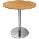 Ver imagem 1 de Mesa Beta Inox 75 Cm (altura) Disco Redondo Tampo Mdp Redondo 60 Cm (larg) X 2,50 Cm (alt) Samba