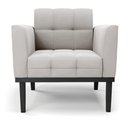 Ver imagem 6 de Poltrona Decorativa Karen Pés Fixo em Madeira Preto Veludo Cinza G19 - Gran Belo