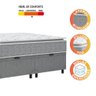 Cama Box Baú Casal Queen Colchão Molas Ensacadas Pillow Top Perfect 158x198x74 Cinza/Branco - 6