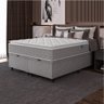 Cama Box Baú Casal Queen Colchão Molas Ensacadas Pillow Top Perfect 158x198x74 Cinza/Branco - 1