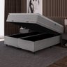 Cama Box Baú Casal Queen Colchão Molas Ensacadas Pillow Top Perfect 158x198x74 Cinza/Branco - 2