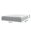 Ver imagem 5 de Cama Box Baú Casal Queen Colchão Molas Ensacadas Pillow Top Perfect 158x198x74 Cinza/Branco