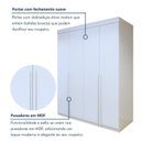 Ver mais imagens de Guarda Roupa Casal 4 Portas e 4 Gavetas 100% MDF Versátil
