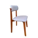 Ver imagem 5 de Kit Mesa Jantar 90cm Branca & 4 Cadeiras Estofadas Linho Cinza-Claro