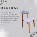 Ver imagem 7 de Kit Mesa Jantar 90cm Branca & 4 Cadeiras Estofadas Linho Cinza-Claro
