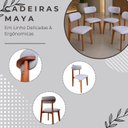 Ver imagem 6 de Kit Mesa Jantar 90cm Branca & 4 Cadeiras Estofadas Linho Cinza-Claro