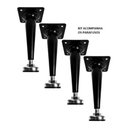 Ver imagem 1 de Pé Cônico Regulável para Móveis Caad 12cm Preto 2 Peças+Paraf