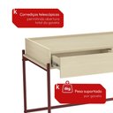 Ver imagem 7 de Mesa Escrivaninha 110cm Sync Hibisco/Oasis Kappesberg