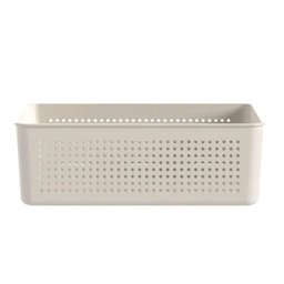 Cesto Organizador Flow 27x22x9cm Bege ou Closet 5,4l Banheiro Lavanderia Caixa Organizadora - 5