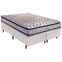 Ver imagem 1 de Cama Box King: Colchão Molas Ensacadas Paropas MasterPocket Blue + Base CRC Rústico Branco(193x203)
