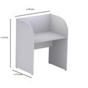 Ver imagem 2 de Baia telemarketing fechada Inicial cinza 1,20x0,80x0,60m - 1334