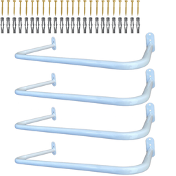 Kit 4 Araras Cabideiros 60cm Fixas de Parede Suporte Alta Resistência Aço Reforçado Closet Loja - 1