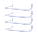 Ver imagem 2 de Kit 4 Araras Cabideiros 60cm Fixas de Parede Suporte Alta Resistência Aço Reforçado Closet Loja