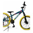 Ver imagem 3 de Bicicleta TUFF25 Aro 26 Alumínio 21 Marchas Freio a Disco Viking-X Azul Amarelo